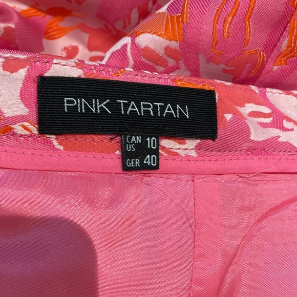 Pink Tartan Pink & Orange Pencil Skirt - Picture 3 of 4